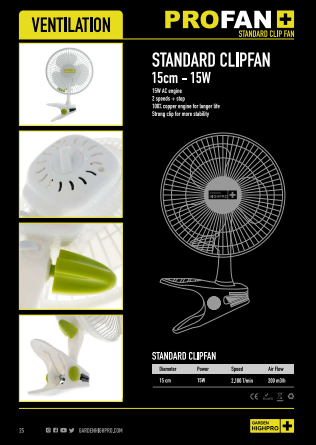 GHP Profan Clip-Ventilator, ø15cm, 5W