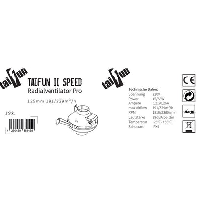 Taifun II Speed Radialventilator Pro